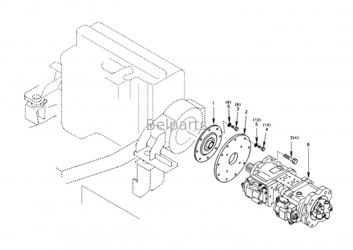 Belparts 굴삭기 볼보 360 ec360 ec210blc ec460 굴삭기 유압 메인 펌프 아시리아 SA 7220-00700