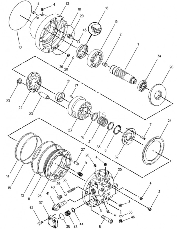 벨파트 발굴기 여행 모터 ASSY E315D 최종 드라이브 ASSY 1026433 1076553