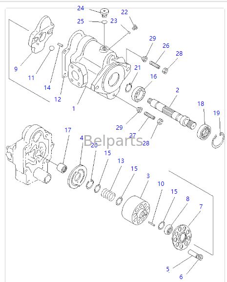 PC20MR-1 PC20MRX-1 PC20UU-3  Hydraulic Pump For KOMATSU Excavator Spare Parts 20C-60-33100 Main Axial Piston Pump