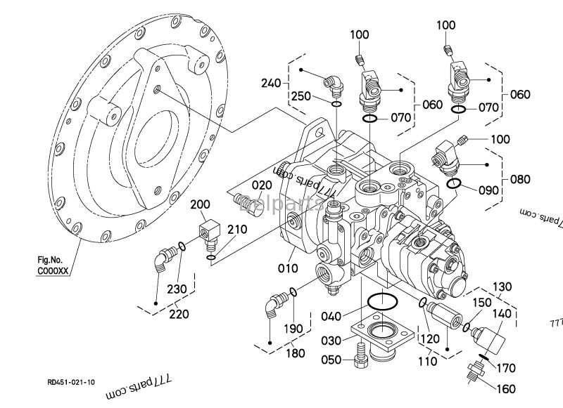수압 펌프 쿠보타 U55-4 KX057-4 미니 발굴기 부품 KYB PSVL2-27CG-1 메인 피스톤 펌프 B0210-27001 RD551-61112 RD551-61115