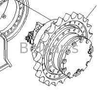 Komatsu D31EX-21 D31PX-21 D37EX-21 D37PX-21 FINAL DRIVE ASS'Y Bulldozer Part 11Y-27-10301 11Y-27-10401 Hydraulic Travel Motor