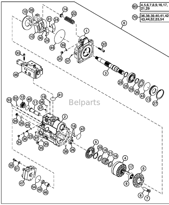 John Dere 60D 60G 60 P-Tier 메인 유압 펌프 4668462 기존 새 PVK-3B-725 Fit 미니 굴삭기 부품 Belparts