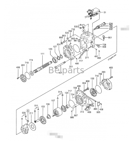 히타치 ZX850-3 ZX850LC-3 ZX870H-3 ZX870R-3 ZX1800K-3 주요 수압 펌프 K3V280SH 9249784 9249785 4635787 4635645 발굴기 부품